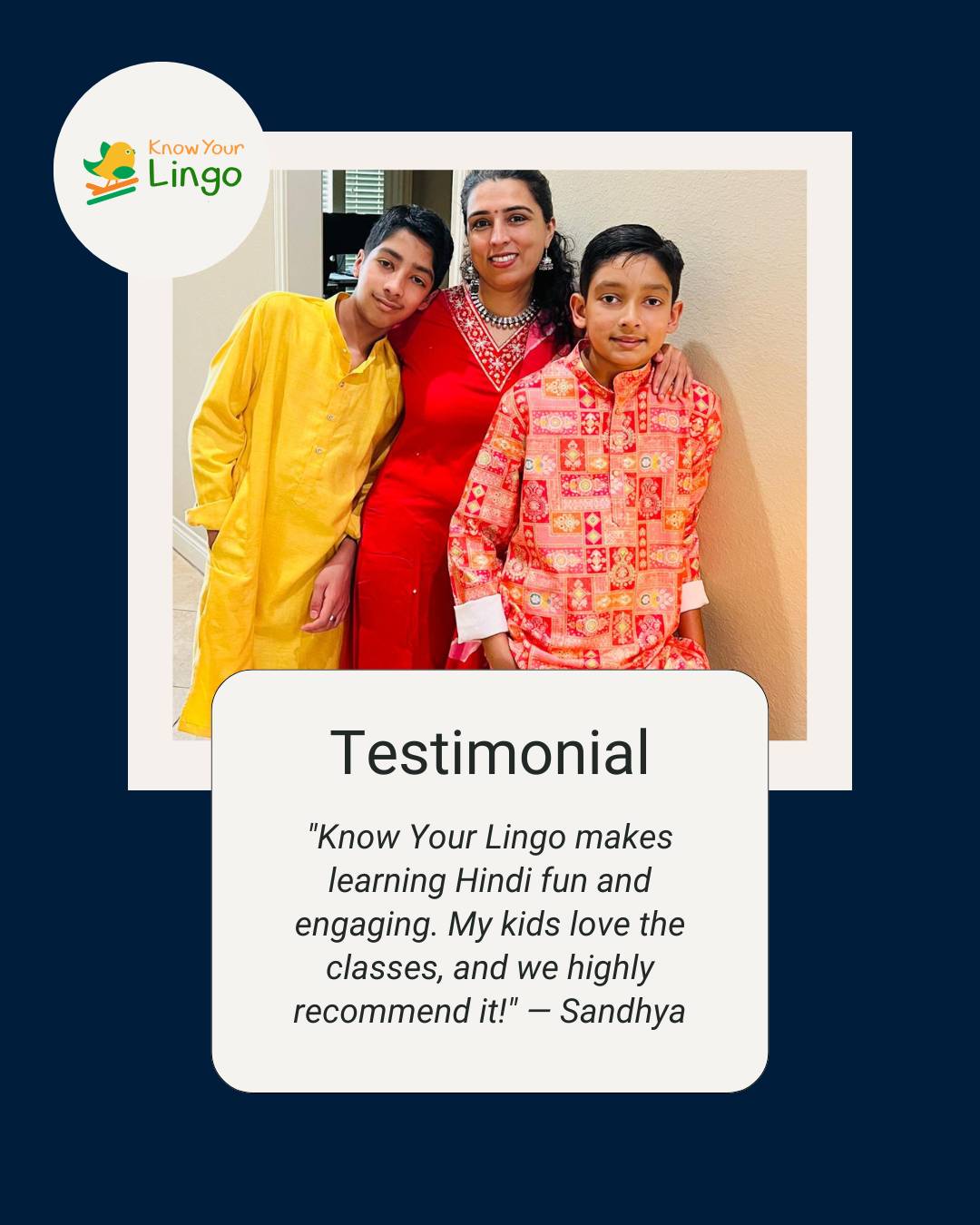 Know Your Lingo testimonials